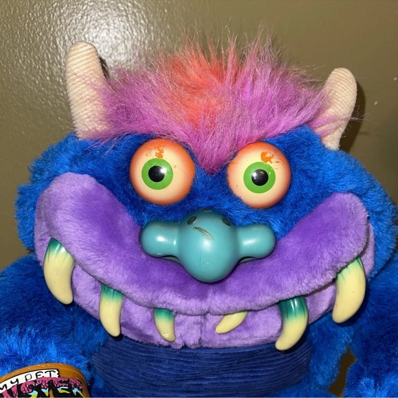 Vintage My Pet Monster 2001 Toymax Talking Plush With Cuffs Plush Tested - Picture 3 of 16
